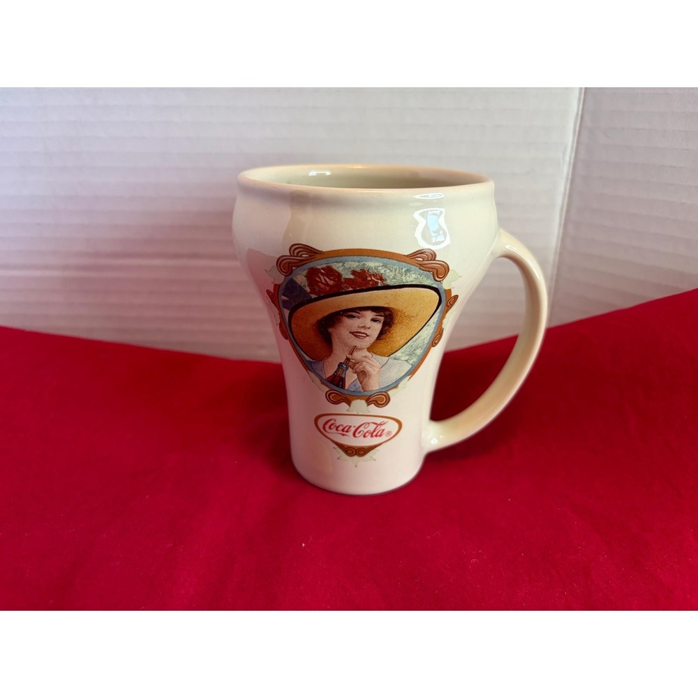 Vintage Coca-Cola Coffee Mug - 1910s Style Victorian Lady Advertisement